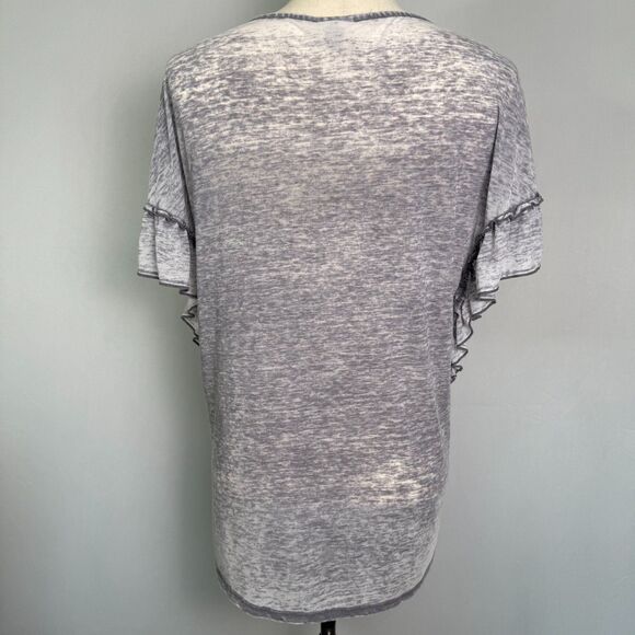 UGA Game Day Couture Women't Short Sleeve T-Shirt, Size XL, Ruffles, Gray & Red - Picture 2 of 14